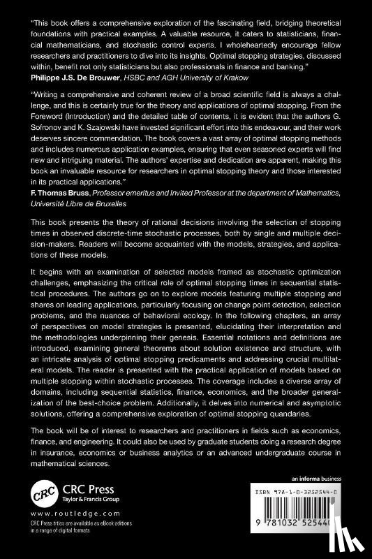 Sofronov, Georgy, Szajowski, Krzysztof - Multiple Stopping Problems