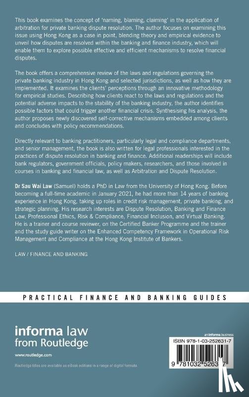 Law, Sau Wai - Banking and Finance Dispute Resolution in Hong Kong
