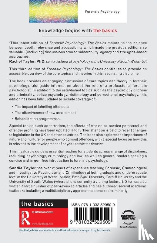 Taylor, Sandie (University of South Wales - Forensic Psychology: The Basics