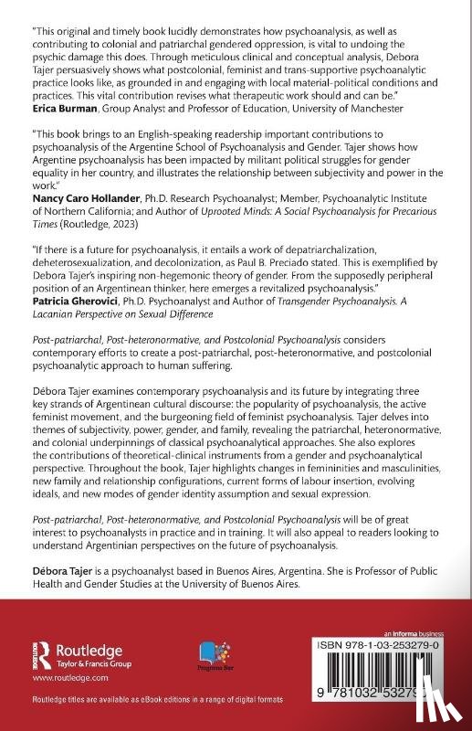 Tajer, Debora - Post-patriarchal, Post-heteronormative, and Postcolonial Psychoanalysis