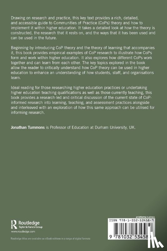Tummons, Jonathan - Communities of Practice in Higher Education