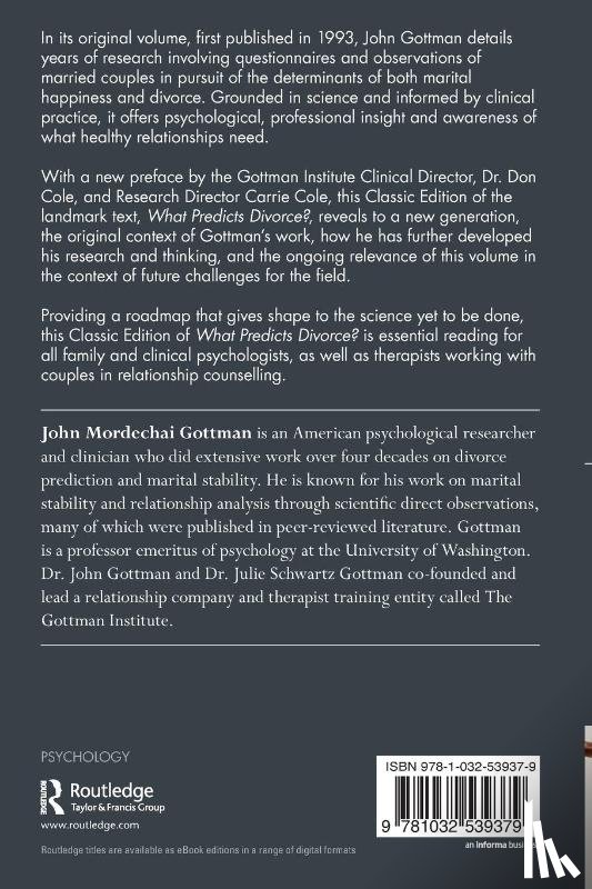 Gottman, John - What Predicts Divorce?