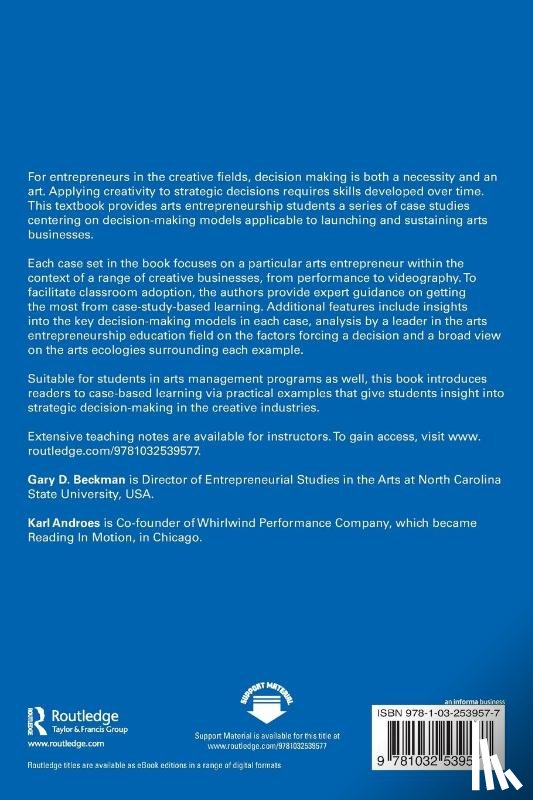 Beckman, Gary D. (North Carolina State University, Androes, Karl - Strategic Decision Making in the Arts