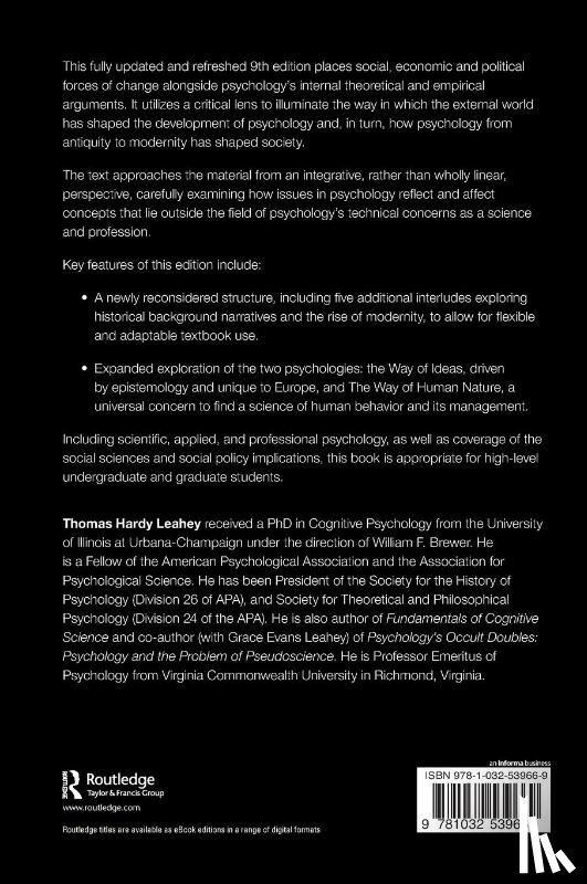 Leahey, Thomas Hardy (Virginia Commonwealth University - A Critical History of Psychology