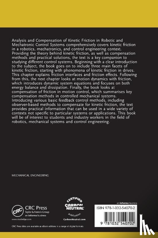 Ruderman, Michael (University of Agder - Analysis and Compensation of Kinetic Friction in Robotic and Mechatronic Control Systems