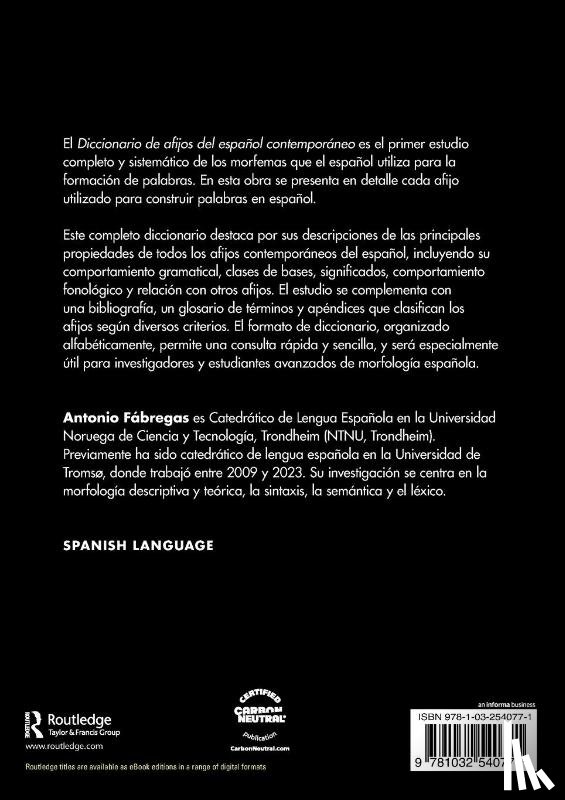 Fabregas, Antonio - Diccionario de afijos del espanol contemporaneo
