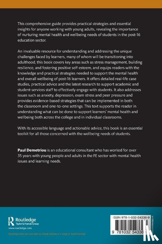 Demetriou, Paul - Supporting the Mental Health and Wellbeing of Learners in Post-16 Education