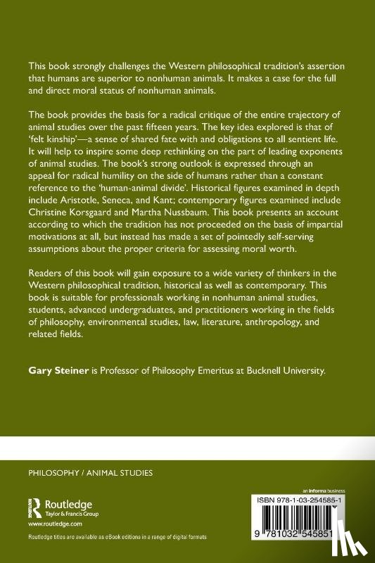 Steiner, Gary (Bucknell University) - What We Owe to Nonhuman Animals