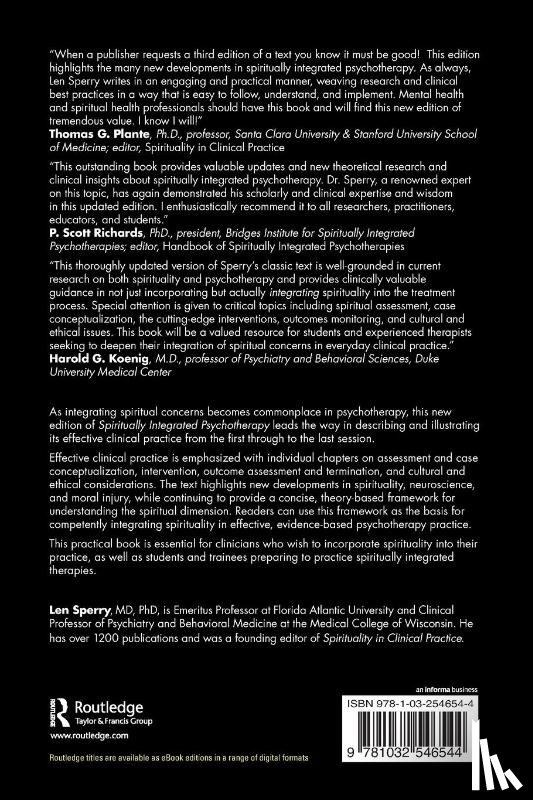 Sperry, Len (Florida Atlantic University - Spiritually Integrated Psychotherapy