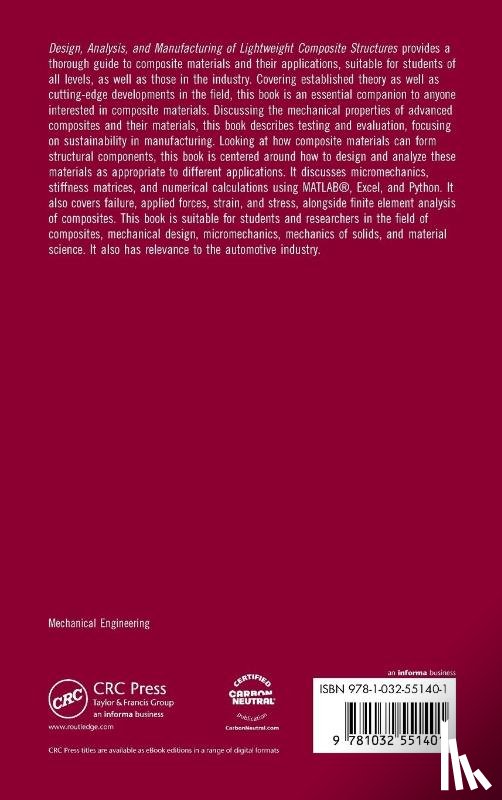Dalir, Hamid, Bhaganagar, Siddharth, Frimas, Nicholas, Fatemah Nabavi, Seyedeh - Design, Analysis, and Manufacturing of Lightweight Composite Structures