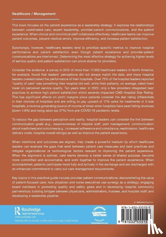 Belasen, Ph.D., Eisenberg, Ph.D., Borgos, Ph.D. - Transforming Leadership, Improving the Patient Experience