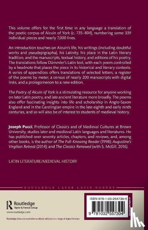 Pucci, Joseph (Brown University - The Poetry of Alcuin of York