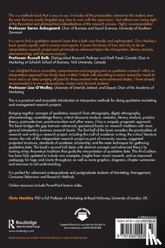 Hackley, Chris (Royal Holloway - Qualitative Research in Marketing and Management