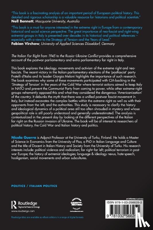 Guerra, Nicola (University of Turku - The Italian Far Right from 1945 to the Russia-Ukraine Conflict
