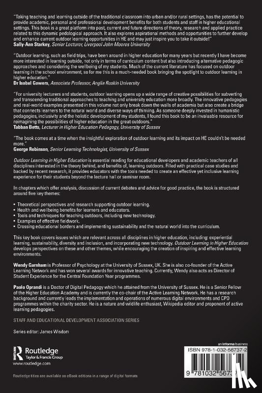  - Outdoor Learning in Higher Education