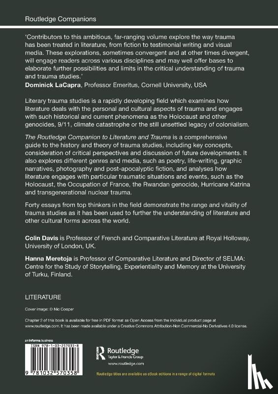  - The Routledge Companion to Literature and Trauma