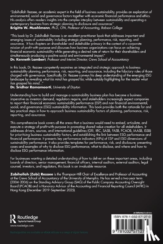 Rezaee, Zabihollah - The Sustainable Business Blueprint