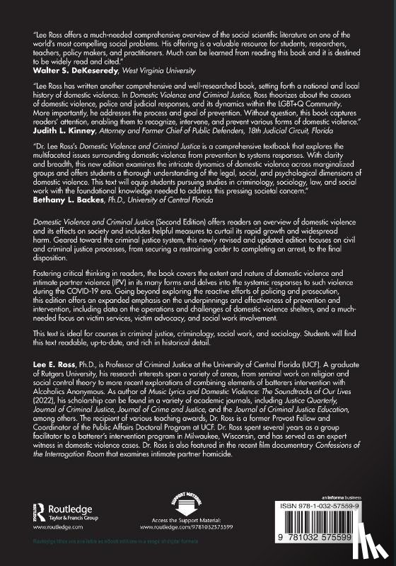 Ross, Lee E. (University of Central Florida - Domestic Violence and Criminal Justice