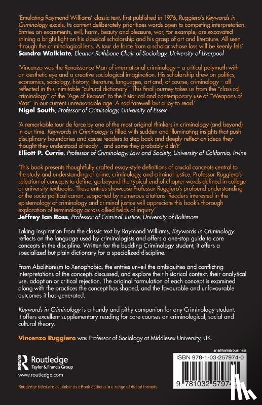 Ruggiero, Vincenzo (Middlesex University - Keywords in Criminology