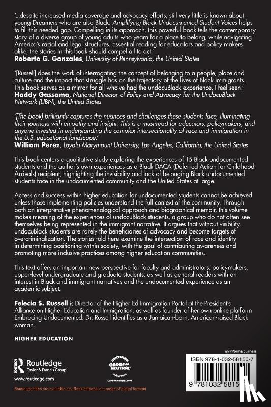 Russell, Felecia S. (President’s Alliance on Higher Education and Immigration - Amplifying Black Undocumented Student Voices in Higher Education
