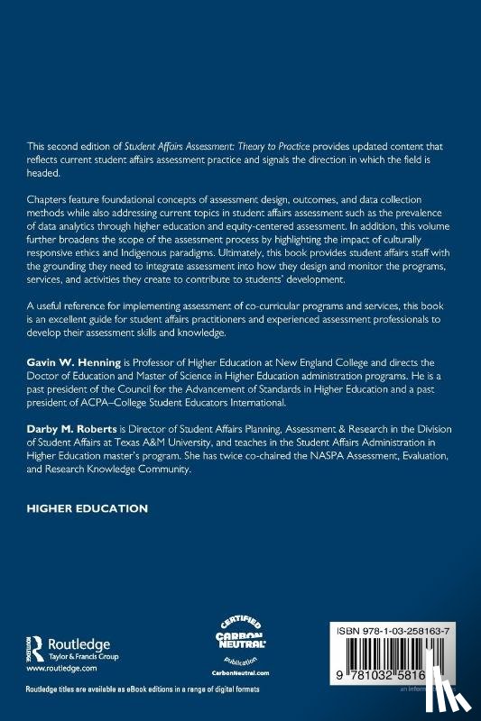 Henning, Gavin W., Roberts, Darby M. - Student Affairs Assessment