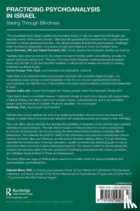 Mann, Gabriela - Practicing Psychoanalysis in Israel: Seeing Through Blindness