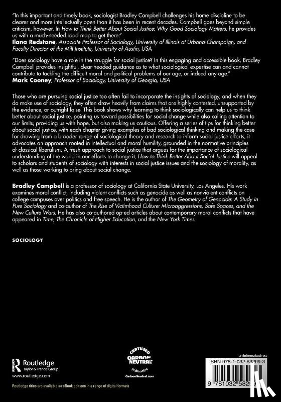 Campbell, Bradley (California State University - How to Think Better About Social Justice