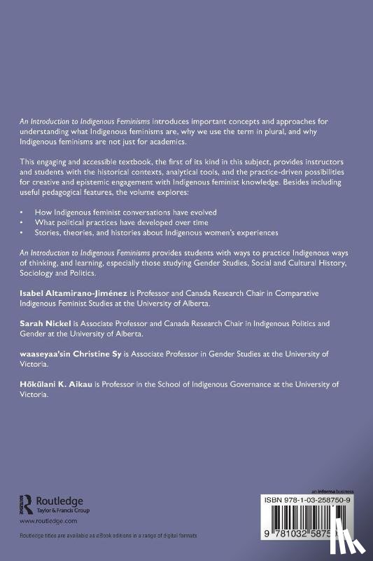 Altamirano-Jimenez, Isabel, Nickel, Sarah, Sy, waaseyaa’sin Christine, Aikau, Hokulani K. - An Introduction to Indigenous Feminisms