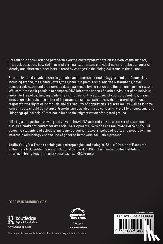 Vailly, Joelle (IRIS - Genetics and the Politics of Security