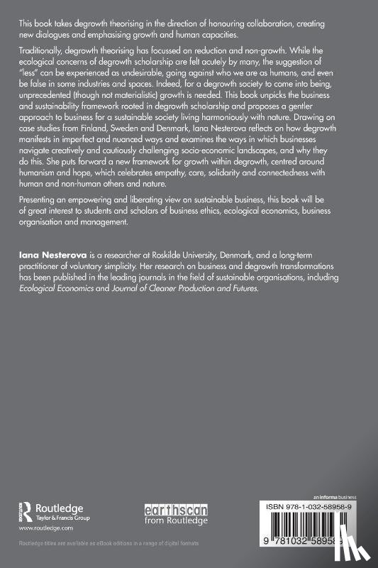 Nesterova, Iana - Degrowth, Depth and Hope in Sustainable Business