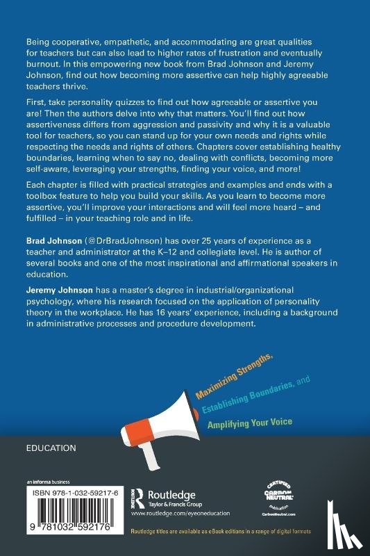 Johnson, Brad (Concordia University, Johnson, Jeremy - Becoming a More Assertive Teacher