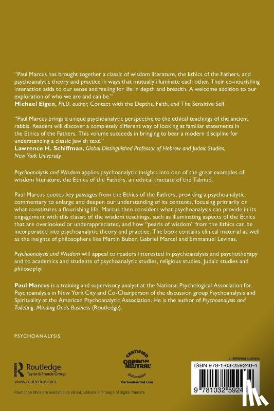 Marcus, Paul - Psychoanalysis and Wisdom