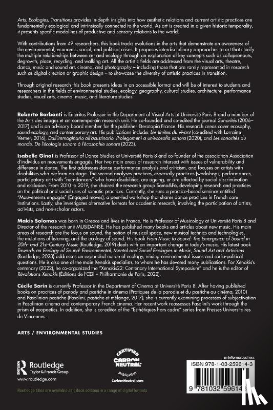  - Arts, Ecologies, Transitions