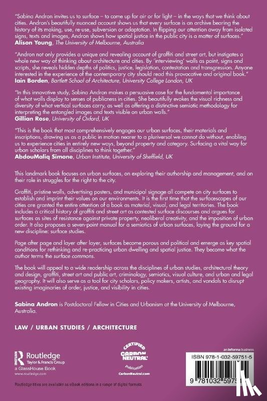 Andron, Sabina - Urban Surfaces, Graffiti, and the Right to the City