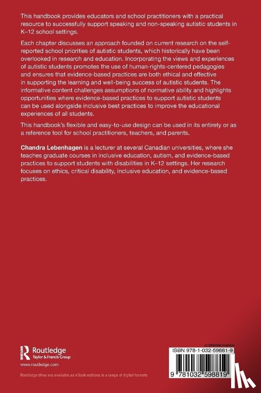 Lebenhagen, Chandra - Autism and Inclusive Education