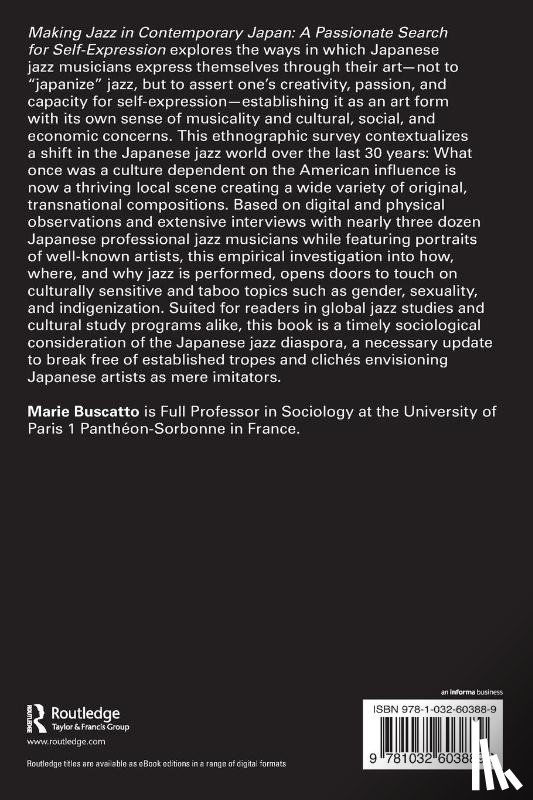 Buscatto, Marie (University of Paris 1 Pantheon Sorbonne - Making Jazz in Contemporary Japan