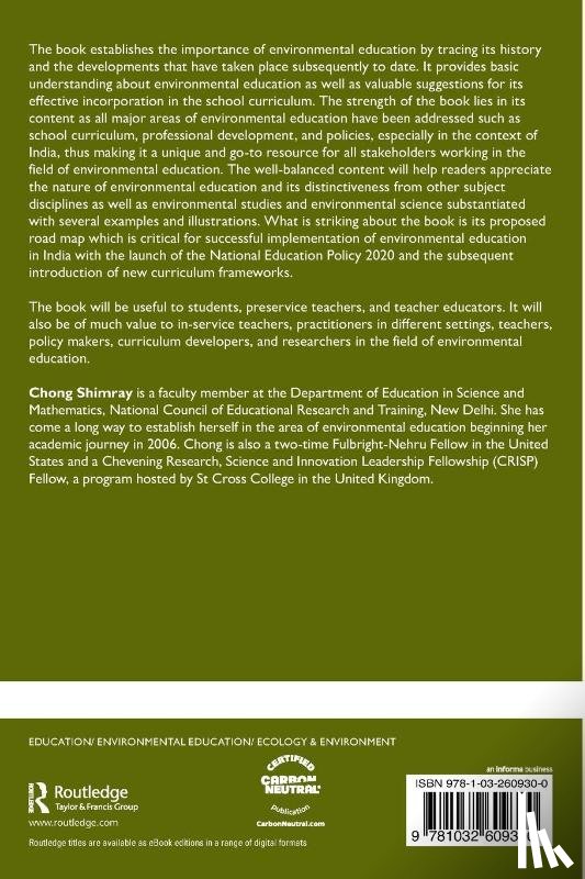 Shimray, Chong (National Council of Educational Research and Training - Understanding Environmental Education