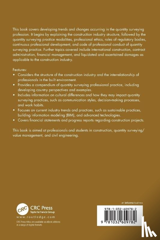 Ebekozien, Andrew (University of Johannesburg, Aigbavboa, Clinton - Professional Practice for Quantity Surveyors in the 21st Century