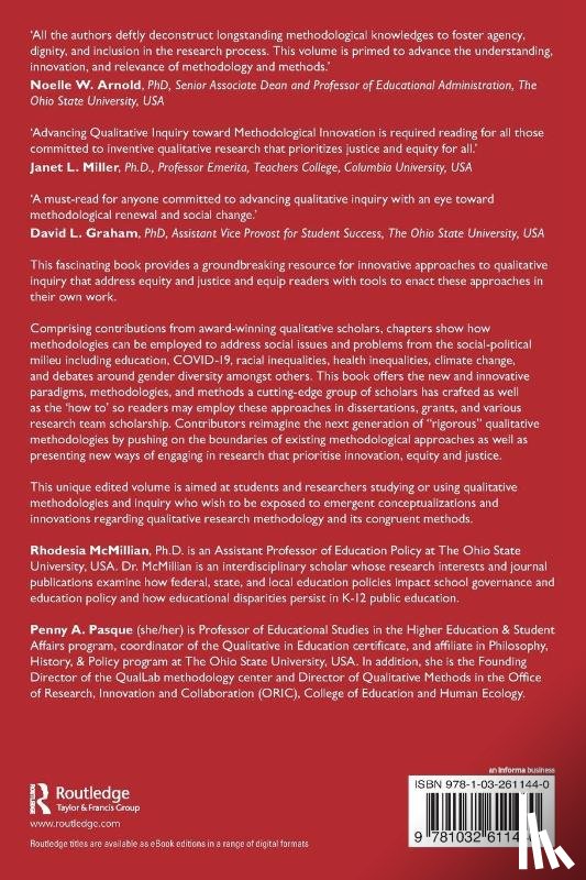 - Advancing Qualitative Inquiry Toward Methodological Inclusion