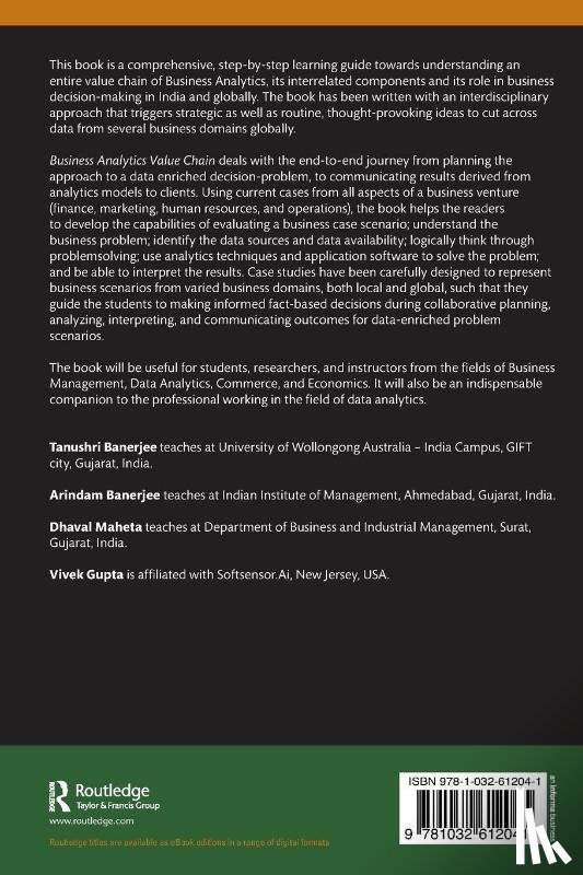Banerjee, Tanushri (Pandit Deendayal Energy University (PDEU), Banerjee, Arindam (Indian Institute of Management, Maheta, Dhaval (Department of Business and Industrial Management, Gupta, Vivek (Softsensor.Ai - Business Analytics Value Chain