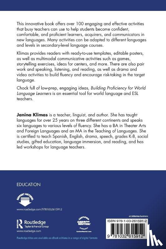 Klimas, Janina - Building Proficiency for World Language Learners