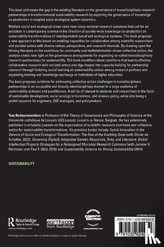 Dedeurwaerdere, Tom - Transdisciplinary Research, Sustainability, and Social Transformation
