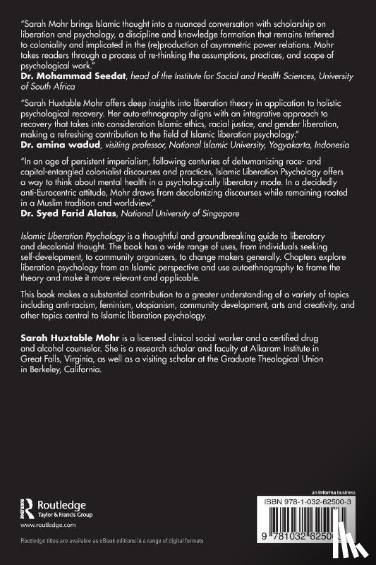 Mohr, Sarah Huxtable (Independent scholar - Islamic Liberation Psychology
