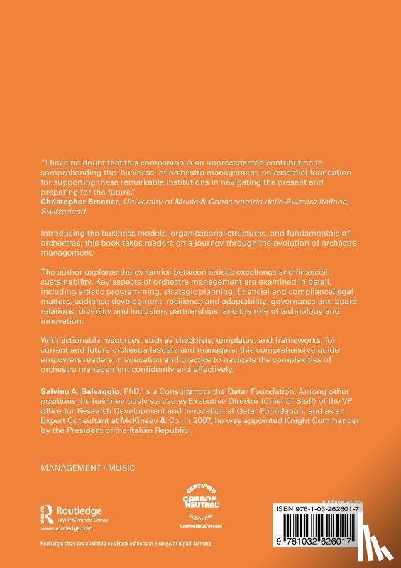 Salvaggio, Salvino A. - Orchestra Management in Practice