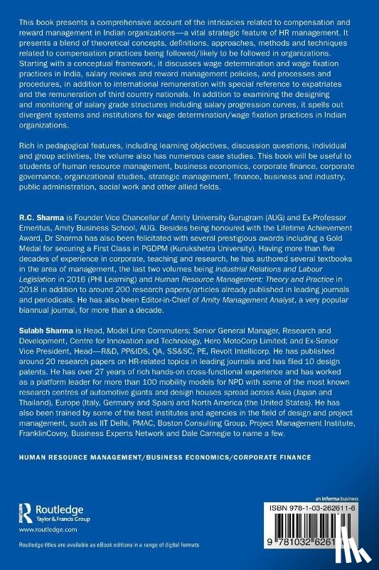 Sharma, R. C. (Amity Business School (AUG), Sharma, Sulabh - Compensation and Reward Management
