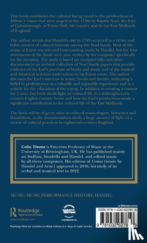 Timms, Colin (University of Birmingham - Music, Books and Theatre in Eighteenth-Century Exton