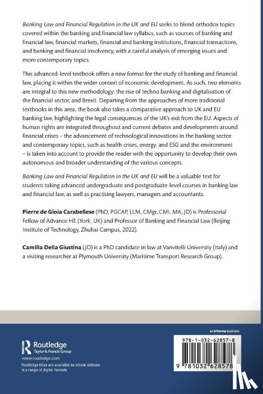 de Gioia Carabellese, Pierre (SE806061-NFA statement bounced, Della Giustina, Camilla - Banking Law and Financial Regulation in the UK and EU