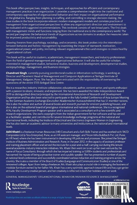 Singh, Chandrani (SIOM, Khatri, Aditi - Principles and Practices of Management and Organizational Behavior