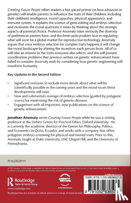 Anomaly, Jonathan - Creating Future People