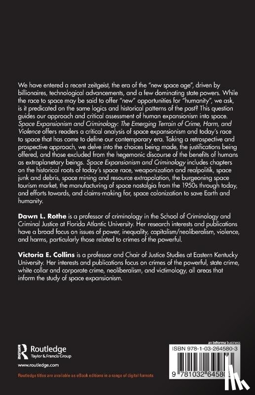 Rothe, Dawn L. (School of Criminology and Criminal Justice, Collins, Victoria E. - Space Expansionism and Criminology